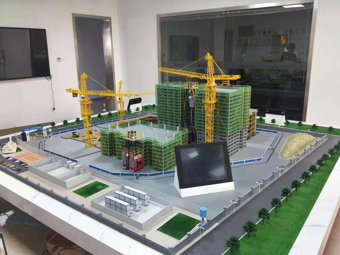 拉孜县建筑施工场景模型